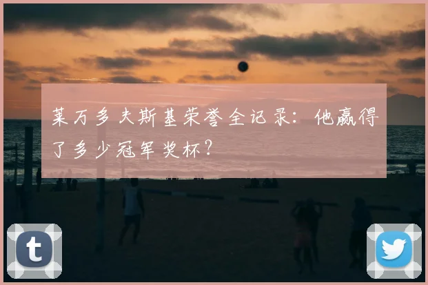 莱万多夫斯基荣誉全记录：他赢得了多少冠军奖杯？